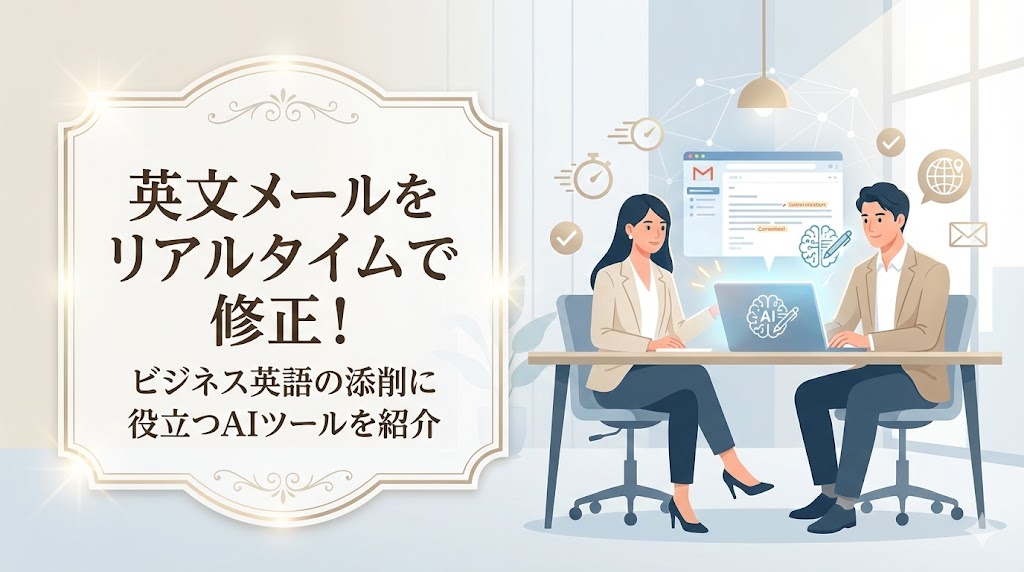 英文メールをリアルタイムで修正！ビジネス英語の添削に役立つツールを紹介