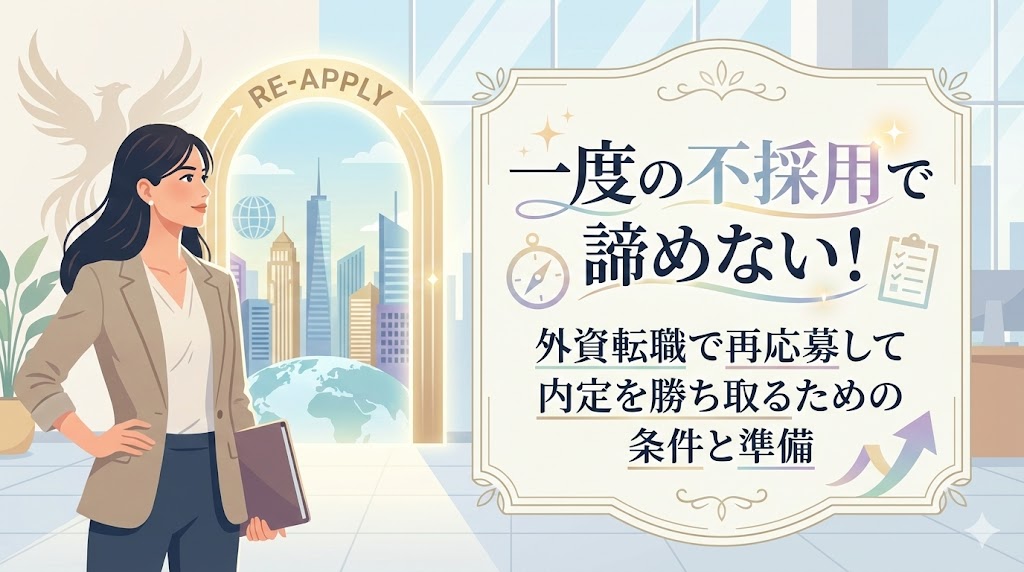 一度の不採用で諦めない！外資転職で再応募して内定を勝ち取るための条件と準備