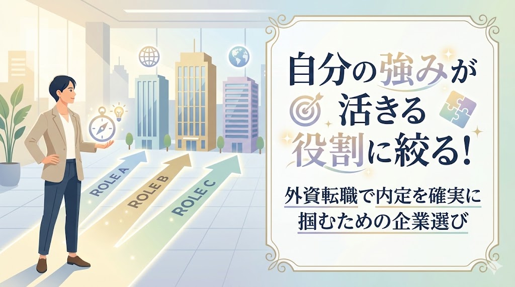 自分の強みが活きる役割に絞る！外資転職で内定を確実に掴むための企業選び