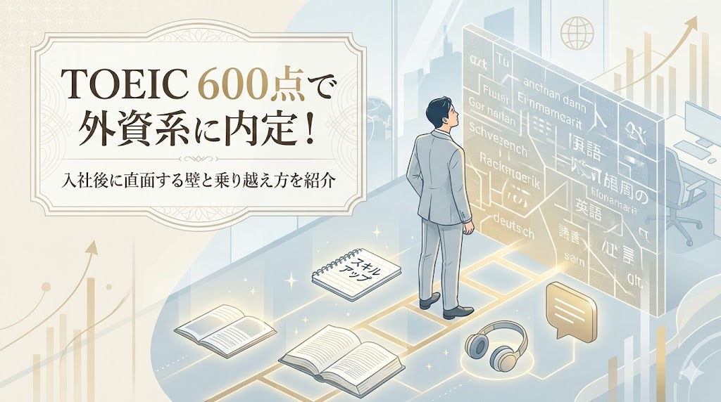 TOEIC600点で外資系に内定！入社後に直面する壁と乗り越え方を紹介