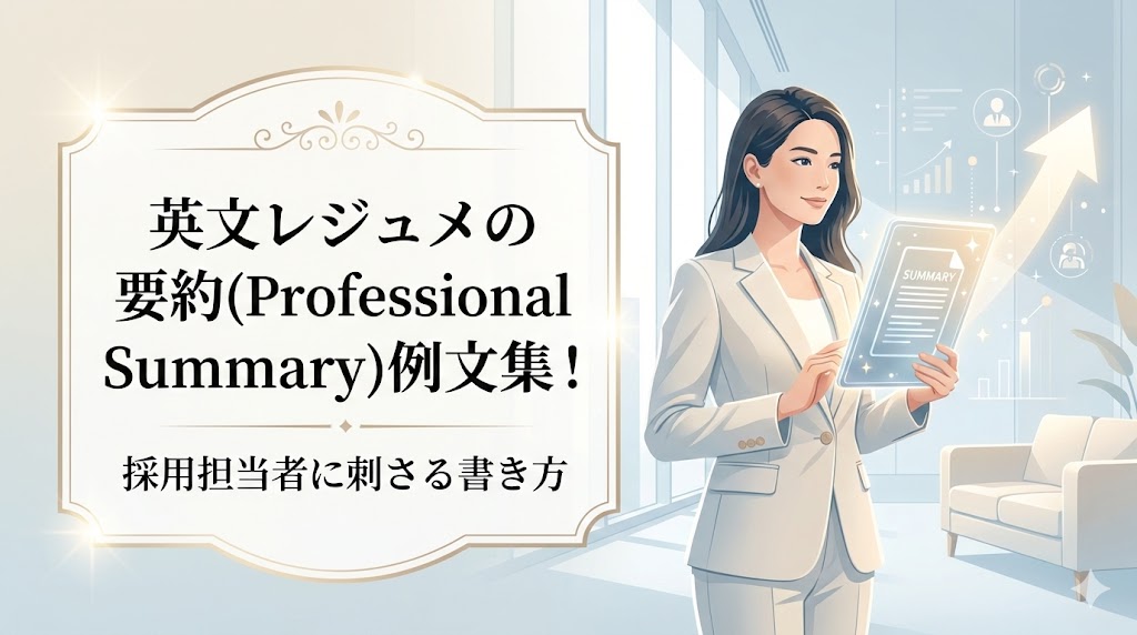 英文レジュメの要約(Professional Summary)例文集！採用担当者に刺さる書き方